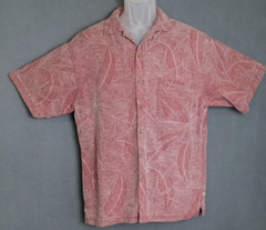 Island Shores Washable Silk Short Sleeve Button-Up Shirt Men’s Size Large