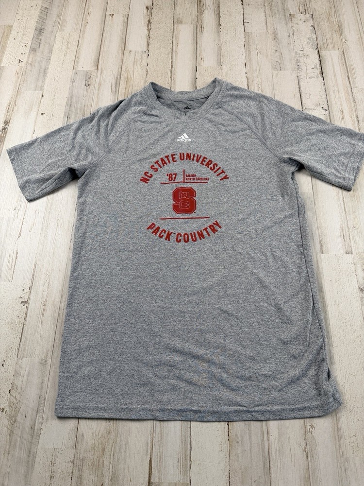 Adidas Creator Tee Climate NC State College T-Shirt Says Size Large??? Very Nice