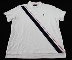 U.S. Polo Assn. Men’s Short Sleeve Americana Polo Shirt AC2 White Size: 2XL