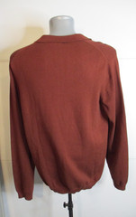 Vntg Eddie Bauer Polo Shirt Men Tall Large Burgundy Long Sleeve 100% Cotton Y2k