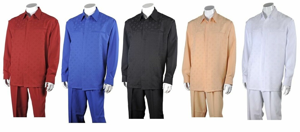 Men’s 100% Polyester Two Pieces Walking suit Check, Design By Fortino Landi 2762