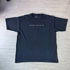 Funny Computer Coding Shirt GIT PUSH Geek Threads Mens L Black Tee Crewneck