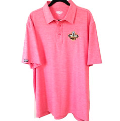 Straight Down Performance Polo Shirt Men XL Pink Short Sleeve Polyester Golf