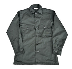 VINTAGE Army OG 507 Utility Button Down Shirt Military Combat 14 1/2 x 31 Size S