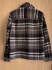 Reiss | Men’s Large | Cortez Brown Check Plaid Wool Overshirt Flannel | Snap