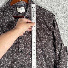 Con.Struct Shirt Button Down Men’s Large 4-Way Stretch Black Geometric Dot Slim