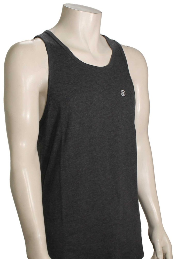 Volcom Solid Heather Tank – Dark Black Heather – New