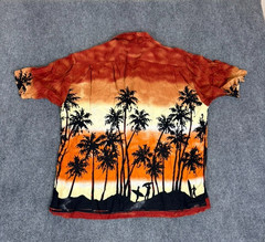 Pineapple Connection Button Up Shirt Mens Hawaiian Rayon Aloha Beach 90s Size XL