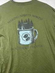 Southern Proper Making Spirits Spiked DOG Long Sleeve Shirt Green Men’s Size M