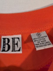 Vintage Men’s M Basic Essentials Orange Pink Striped Tee T-shirt 90s Oversized