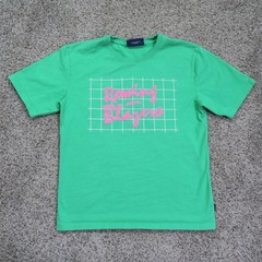 Rowing Blazers Shirt Mens Small Green Grid Retro 80s Logo Graphic Tee Streetwear