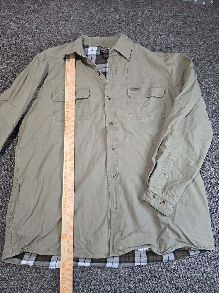 Guide Series Shacket Brown Flannel Lined Flap Pocket Shirt Jacket Men’s Large
