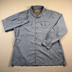 Croft & Barrow Quick Dry Shirt Mens XL Blue Long Sleeve Outdoors Stretch Pockets
