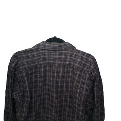 Jack Stone Mens Sz XL Brown Plaid Long Sleeve Button Down Shirt