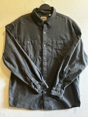 RedHead Mens XL Charcoal Gray Flannel Shirt 100% Cotton Button Up Heavyweight