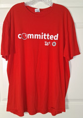 Walgreens Red Nose Day Tee Shirt Size Adult 2XL Red White Graphic Print Cotton