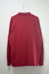 90s VTG Whang Sports Apparel Red Rugby Polo Solid Knit | Men’s L