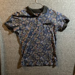 CONSEQUENCE 1/4 Button Shirt Men’s Small Paisley All Over Print Collared T-Shirt