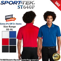 Sport-Tek ST640P Mens Short Sleeve PosiCharge RacerMesh Pocket Polo Shirt