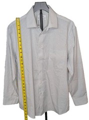 Calvin Klein Tech Active Stretch Men’s Dress Shirt L Gray Single Chest Pocket