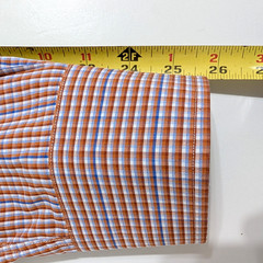 DAVID DONAHUE MENS MULTICOLOR MICRO CHECK TRIM FIT DRESS SHIRT 15.5/34-35 $155