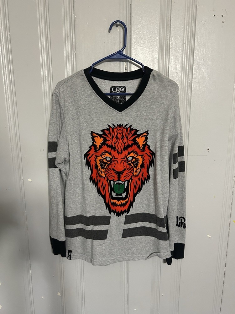 LRG Lion Orange Size Medium Long Sleeve