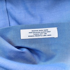 Brooks Brothers Blue Dress Shirt 14.5 32 Slim Fit Non Iron Point Collar