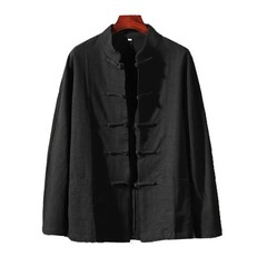Stylish Men’s Solid Color Blouse Jacket for Traditional Kung Fu Tai Chi