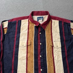 Wrangler Pearl Snap Western Shirt Mens 2XL Colorful Aztec Tribal Rodeo Cowboy