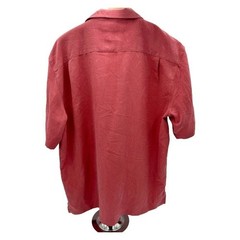 Caribbean Mens Shirt in Salmon Sz Large. Resortwear, Islandwear Vactionwear