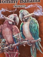 Tommy Bahama Mens T-Shirt Meet The Parrots Sippin Smokin Chillin XXL