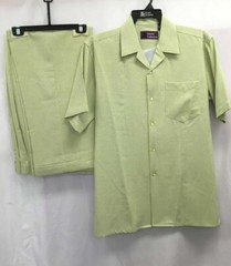 Christi Collection Mint Green Walking Set, Men’s Big & Tall, Shirt & Pants,M-XL