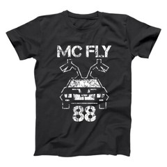 Mc Fly 88 Funny Back To The Future Time Travel Black Basic Men’s T-Shirt