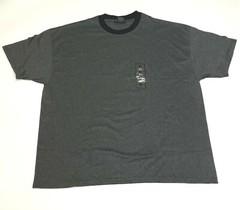 New Men’s Gray/Black Basic Editions Short Sleeve T-Shirt – Size XL – Cotton/Poly