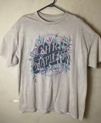 Chris Stapleton Wild Orchid Flowers Splattered Paint Country Tee XL-NWOT