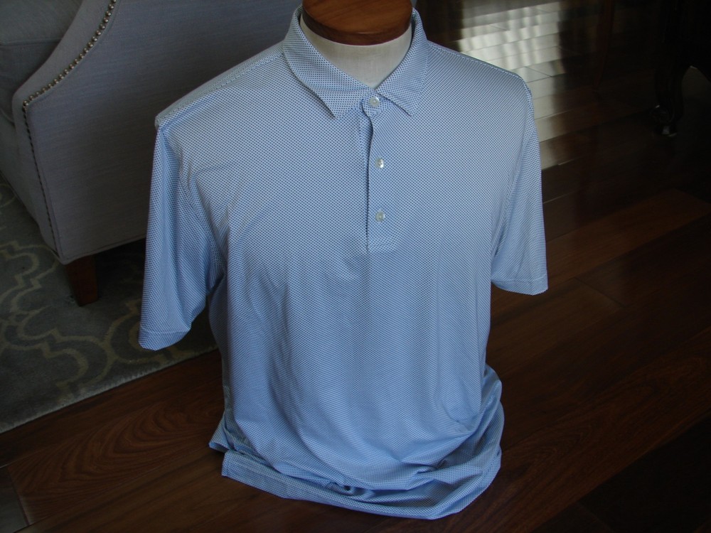Johnnie Ruby Hill Stretch Performance Golf Polo Shirt Size XL Blue New