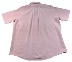 Stafford Essentials Button Down Shirt Mens Size 17.5 Pink Short Sleeve Pocket