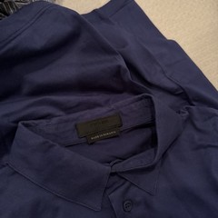 PRADA Men’s Blue Collared Solid Polo Shirt Short Sleeve Size S