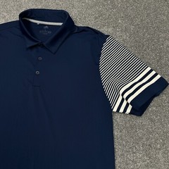 Adidas Golf Shirt Men Large Blue Navy Polo Lightweight Collared Gym Active