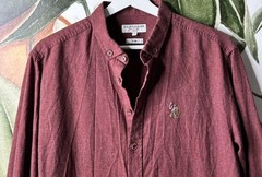 US Polo Assn. Large Slim Basic Button Down Long Sleeve Shirt Cotton Heather Red