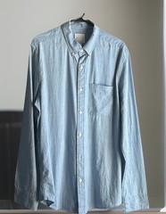 American Eagle light BLUE Button Down front LONG SLEEVE Shirt Size L/G/G.