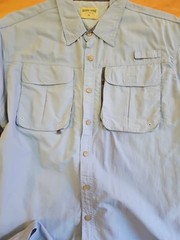 Rustic Ridge Men’s Short Sleeve Nylon Outdoor Shirt Blue Size XL Fishing Hiking