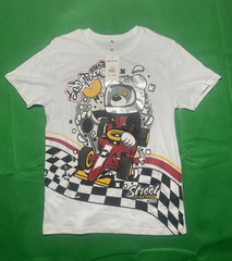 Southpole Street Racing Club Bear Graphic Tee Men’s White Crew Neck Sz S In Mens