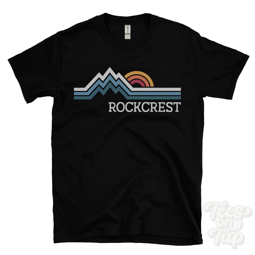 ROCKCREST T-SHIRT RETRO LOGO PARODY maryland montgomery usa