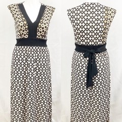 Rabbit Rabbit Rabbit Geometric Jersey V-neck Maxi 12