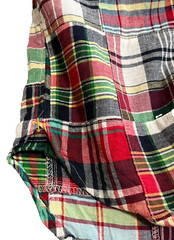 BEAMS PLUS Patchwork Madras Check Pullover Button-Down Shirt Made in Japan S
