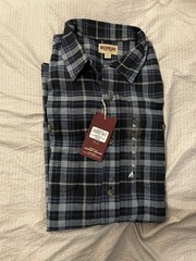 Men’s Redhead Button Down Long Sleeve Blue & Grey Collared Shirt Size XL NWT