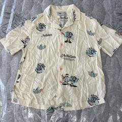 Adidas Originals ENJOY SUMMER RESORT Button Shirt Hawaiian Rayon Lightweight Sm.