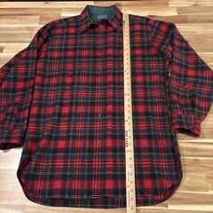 2 Vtg Pendleton Button Down Flannel Size L 100% Virgin Wool Made In USA Holes