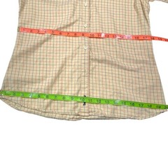 Barbour Size 8 Yellow Check Button Down Shirt Tattersall Heritage Equestrian